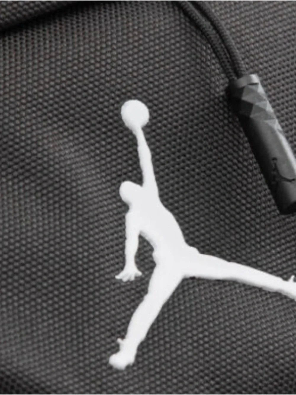 Nike Jordan Black Waist/Crossbody Bag with White Jumpman Quai  LeBron
